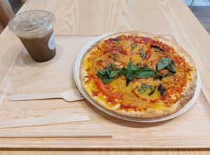 Hojicha Latte (Left) (Vego Coffee will be closed permanently. Last day: July 23, 2023.) at Vego Coffee 齋啡 in Kowloon