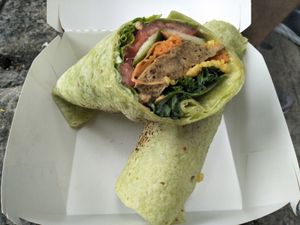Beyond sausage burrito at Vego Coffee 齋啡 in Kowloon