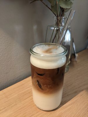 Iced Latte at Beans & Nuts in Bern