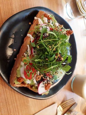 Salty waffle 18.50 CHF at Beans & Nuts in Bern