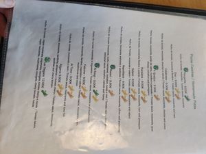 Menu as at May 2024 at Nazari in Budens