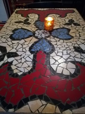 Mosaic Table at Azeitona - Beckstrasse in Hamburg