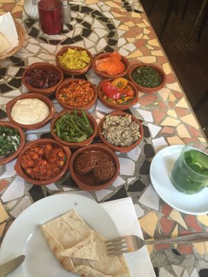 Many vegan options! Had the Mezze to share. They all where delicous! Really  can recomand this place! at Azeitona - Beckstrasse in Hamburg