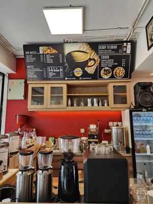 Coffee bar at Media Veggie Pluit in Jakarta