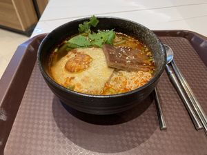 Spicy soup noodles  at Loving Hut 愛家 - Tseuk Luk in Kowloon