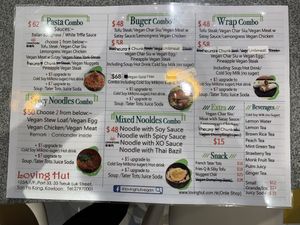 English menu  at Loving Hut 愛家 - Tseuk Luk in Kowloon