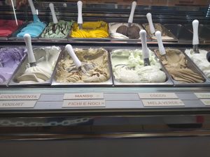 Creamy vegan options at Gelateria Il Gelatiere in Alba