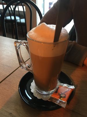 Chai latte at Veganaa in Berlin