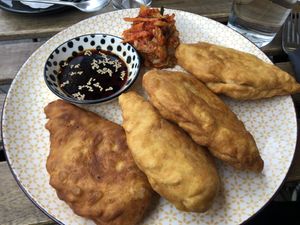 Russian pirogi. at Veganaa in Berlin