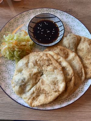 Mongolian dumplings   at Veganaa in Berlin