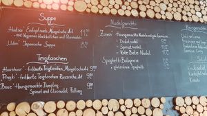 Menu at Veganaa in Berlin