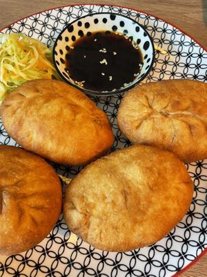 Russian dumplings  at Veganaa in Berlin