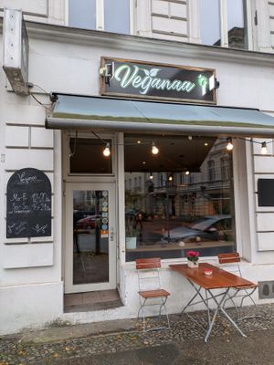 Outside of Veganaa at Veganaa in Berlin
