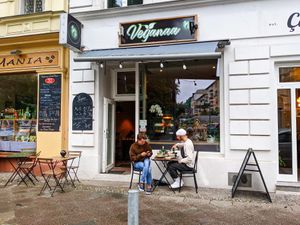 Outside of Veganaa at Veganaa in Berlin