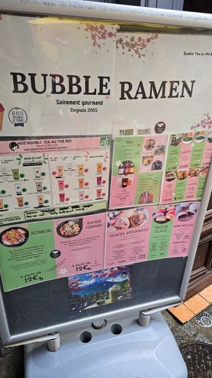 Menu at Bubble Snack in Rennes