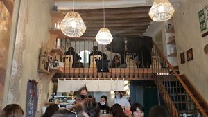 Inside at Mori Cafe in Paris