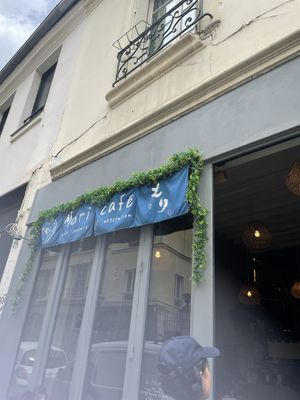 Outside  at Mori Cafe in Paris