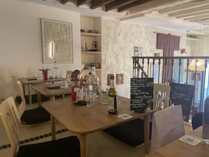 Upstairs - typical Japanese seating area  at Mori Cafe in Paris