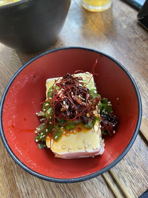 Spicy tofu  at Mori Cafe in Paris