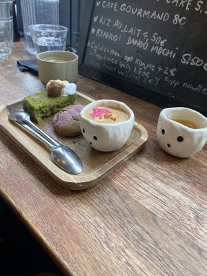 Cafe gourmand  at Mori Cafe in Paris
