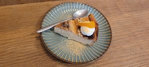 Yuzu cheesecake. at Mori Cafe in Paris