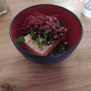 chilli tofu: one of the best sides you can ask for!!!! at Mori Cafe in Paris