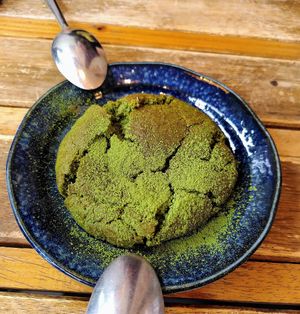 Matcha cookie at Mori Cafe in Paris