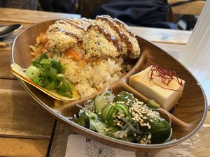 Bento bowl  at Mori Cafe in Paris