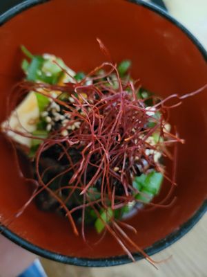 Chili tofu at Mori Cafe in Paris