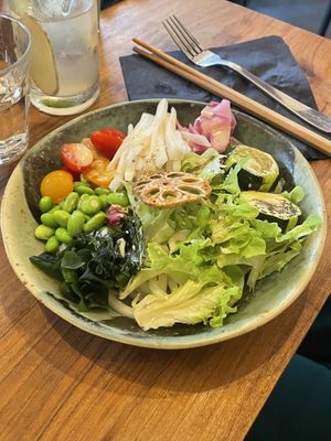 Udon salada (seasonal)  at Mori Cafe in Paris