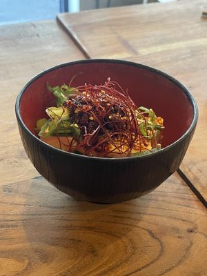 Chili tofu   at Mori Cafe in Paris