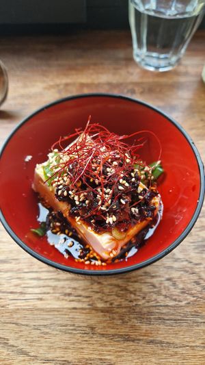 Chili tofu at Mori Cafe in Paris