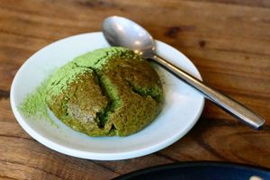 Matcha cookie at Mori Cafe in Paris