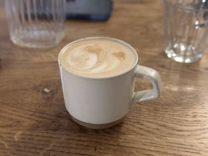 Café latte   at Mori Cafe in Paris