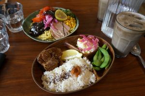 Karaage Bento at Mori Cafe in Paris