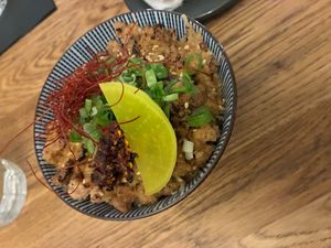 Mini donburi at Mori Cafe in Paris