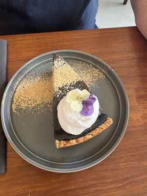 Black sesame flan  at Mori Cafe in Paris