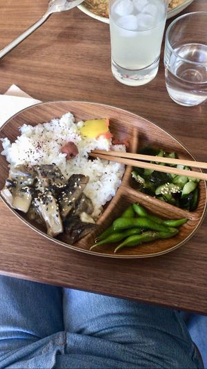 The bento was simple but there was so much flavour to everything!  at Mori Cafe in Paris