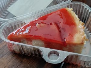 Best cheesecake ever with guava jelly on top at Planticeria in Panama City