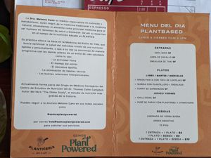 Daily specials at Planticeria in Panama City