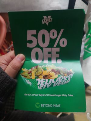 Online delivery voucher only at Oowee Vegan in North London