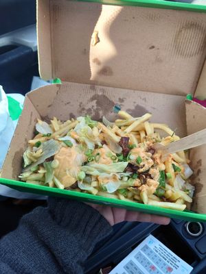 Beyond cheeseburger Dirty fries at Oowee Vegan in North London