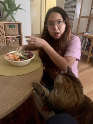 Our cat was excited to try it too! 🐾  at My Lai in Los Angeles