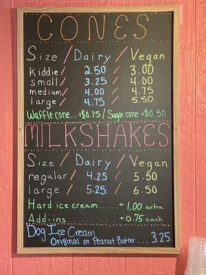 Annoyingly charging more for vegan at Sunset Scoops in Geneseo