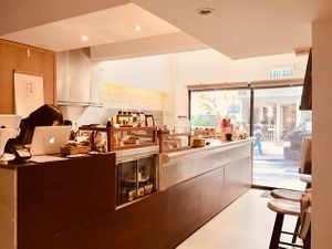 The bar counter where you order your food on the ground level. at Good Good in Hong Kong Island