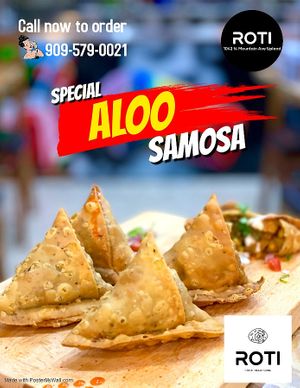 Aloo Samosa - Pockets of potatoes and peas that spice up any snack menu at Roti Fresh Indian Grill in Upland