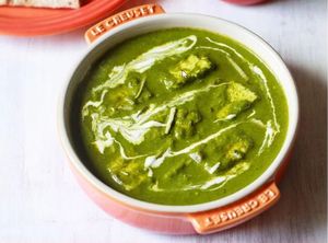 Palak Paneer - Cottage cheese in a delicate spinach gravy at Roti Fresh Indian Grill in Upland