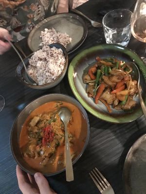 A part of the vegan menu (2 out of 4 main courses!) at Le Bua Plaza in Eindhoven