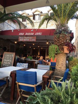 Outdoor seating at Kod Barba Luke in Stari Grad