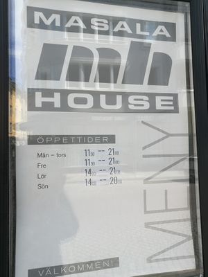 Schedule at Masala House in Malmo